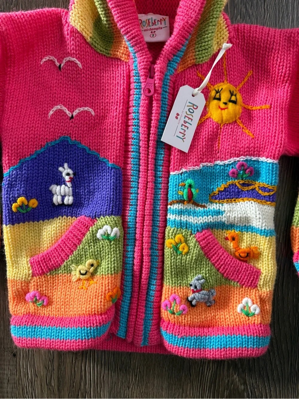 Roseberry brand Peruvian-style children's knitted  size 2